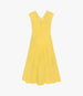 Another Tomorrow V Neck Day Dress in Sun – Cotton Women's Dress