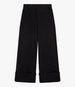 Another Tomorrow Wide Cuff Pant in Black – Cotton Women's Trousers