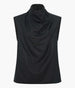 Wool Draped Top | Charcoal Melange