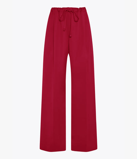 Wool Drawcord Pant | Pinot Noir
