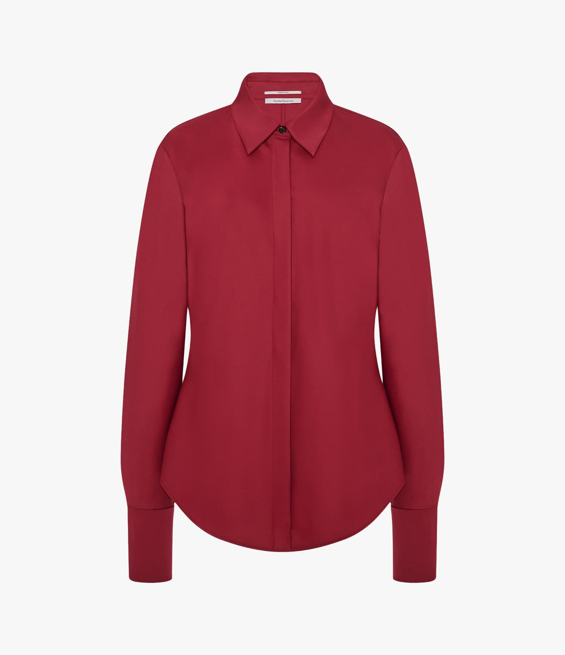 Another Tomorrow Wool Bias Shirt in Pinot Noir – Wool Women's Top