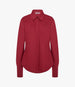 Another Tomorrow Wool Bias Shirt in Pinot Noir – Wool Women's Top