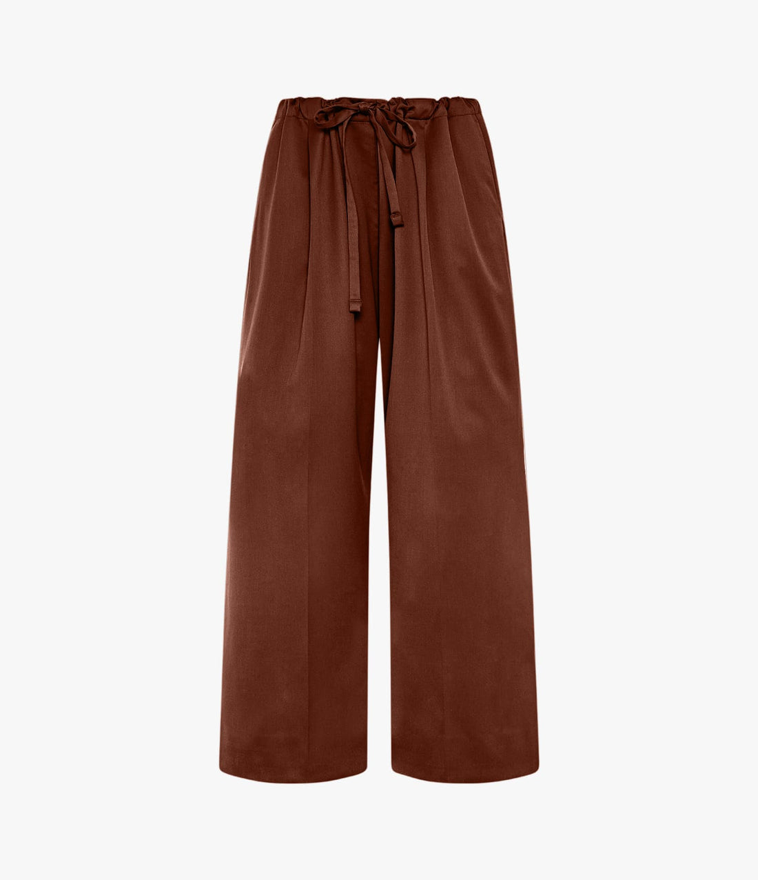 Another Tomorrow Wool Drawcord Pant in Cinnamon – Wool Women's Trousers