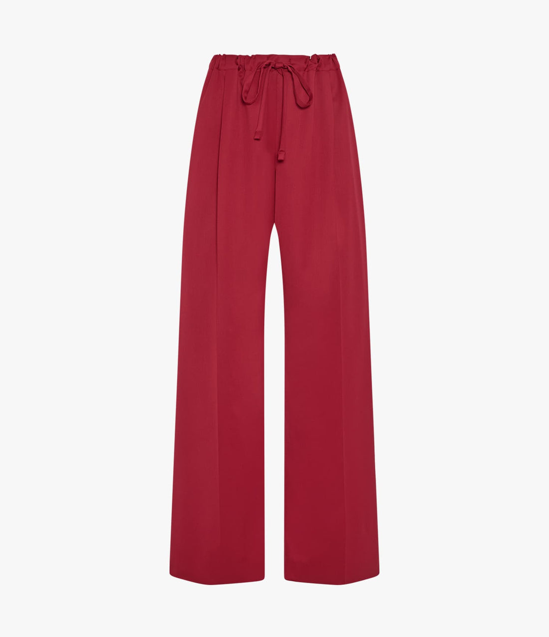 Another Tomorrow Wool Drawcord Pant in Pinot Noir – Wool Women's Trousers