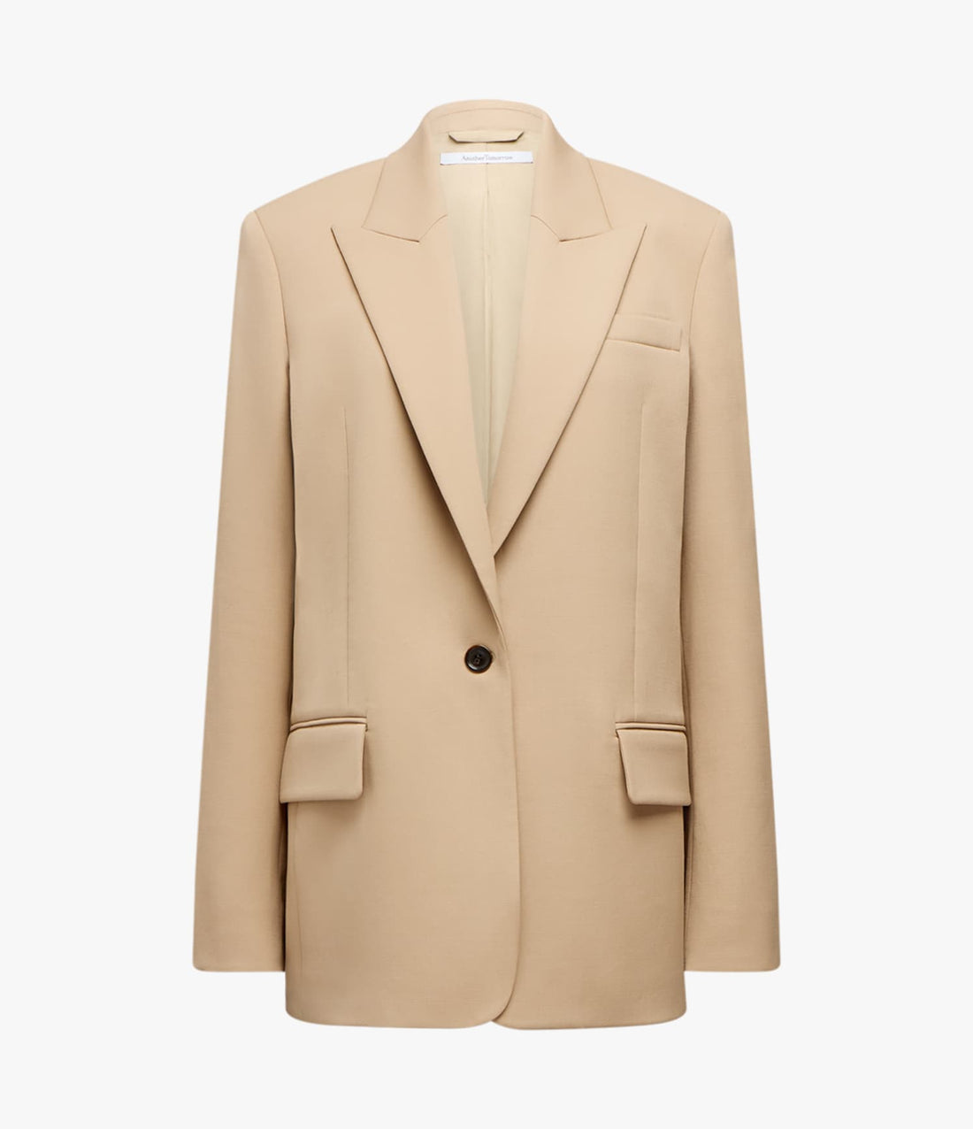 Another Tomorrow Wool Tailored Jacket in Camel – Wool Women's Jacket