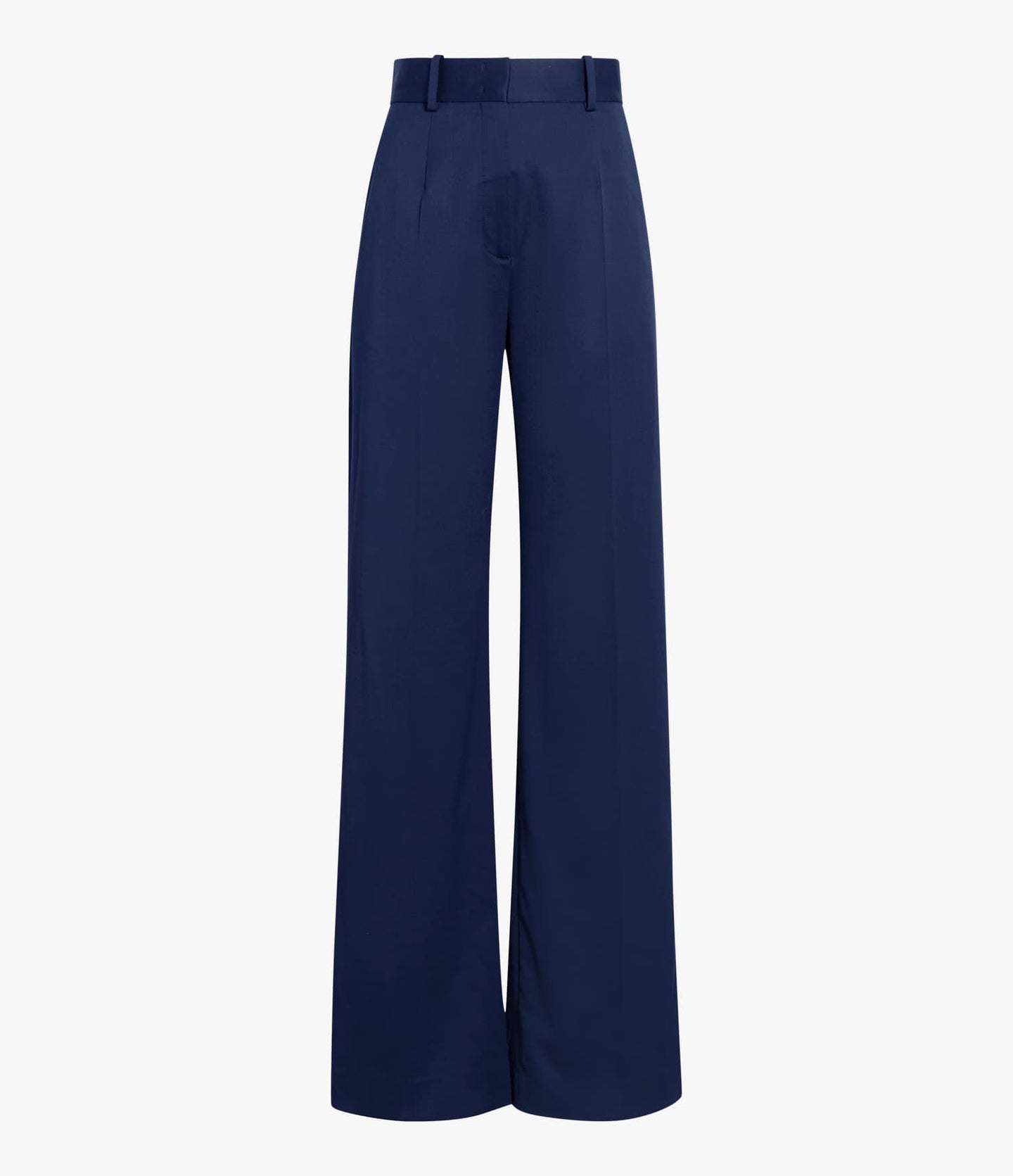 Another Tomorrow Wide Leg Suit Pant in Navy – Wool Women's Trousers