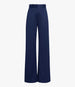 Another Tomorrow Wide Leg Suit Pant in Navy – Wool Women's Trousers