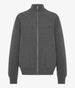 Another Tomorrow Zip Cardigan in Grey Melange – Wool Women's Knitwear