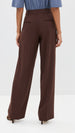 Another Tomorrow Relaxed Wide Leg Pant in Chocolate – Wool Women's Trousers