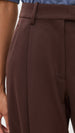 Another Tomorrow Relaxed Wide Leg Pant in Chocolate – Wool Women's Trousers