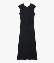 Bias Belted Dress | Black