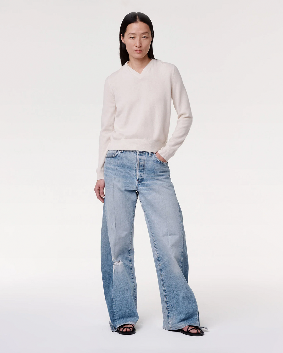 Cashmere Draped Neck Sweater - Resale | Off White
