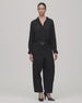 Curved Cropped Trouser | Black