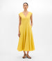 Another Tomorrow V Neck Day Dress in Sun – Cotton Women's Dress