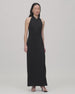 Gathered Halter Dress | Black