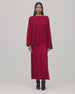 Merino Draped Knit | Pinot Noir