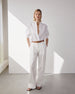 Relaxed Wide Leg Pant | Off White in off white