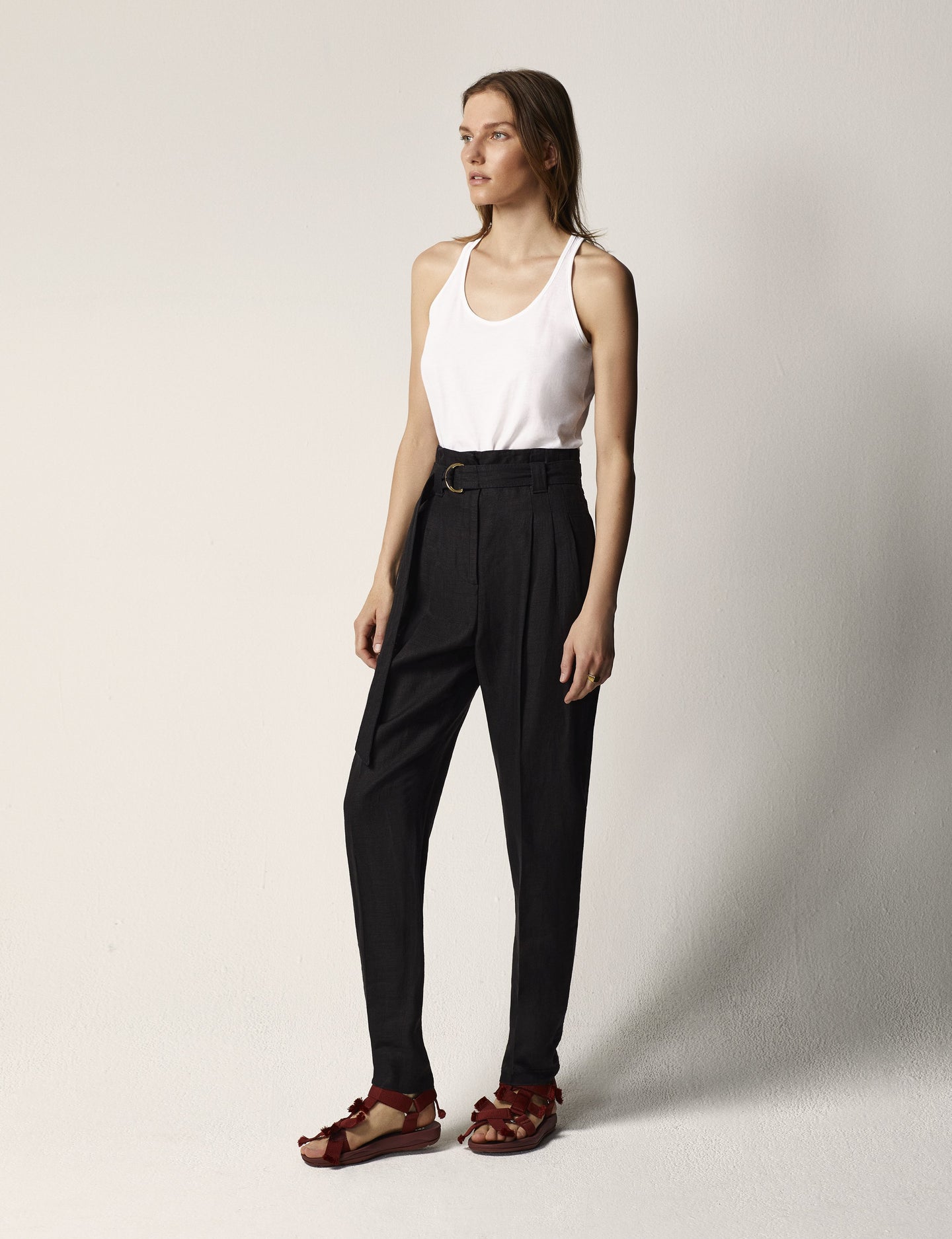 Another Tomorrow Relaxed Tank in White – Cotton Women's Top