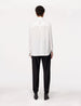 Another Tomorrow Silk Detachable Bandana Blouse in White – Silk Women's Top