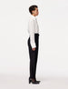 Another Tomorrow Wool Paper Bag Pleated Trouser in Black – Wool Women's Trousers