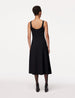 Another Tomorrow Seamed Tank Dress in Black – Viscose Women's Dress