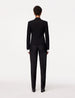 Another Tomorrow Doppio Cropped Blazer in Black – Wool Women's Jacket