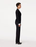 Another Tomorrow Doppio Cropped Blazer in Black – Wool Women's Jacket