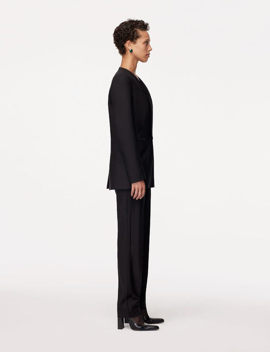 Another Tomorrow Tuxedo Jacket in Black – Wool Women's Jacket