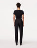 Another Tomorrow Tuxedo Pant in Black – Wool Women's Trousers