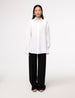 Another Tomorrow Linen Oversized Men's Shirt in White – Linen