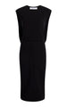 Another Tomorrow Cape Back Sheath Dress in Black – Wool Women's Dress