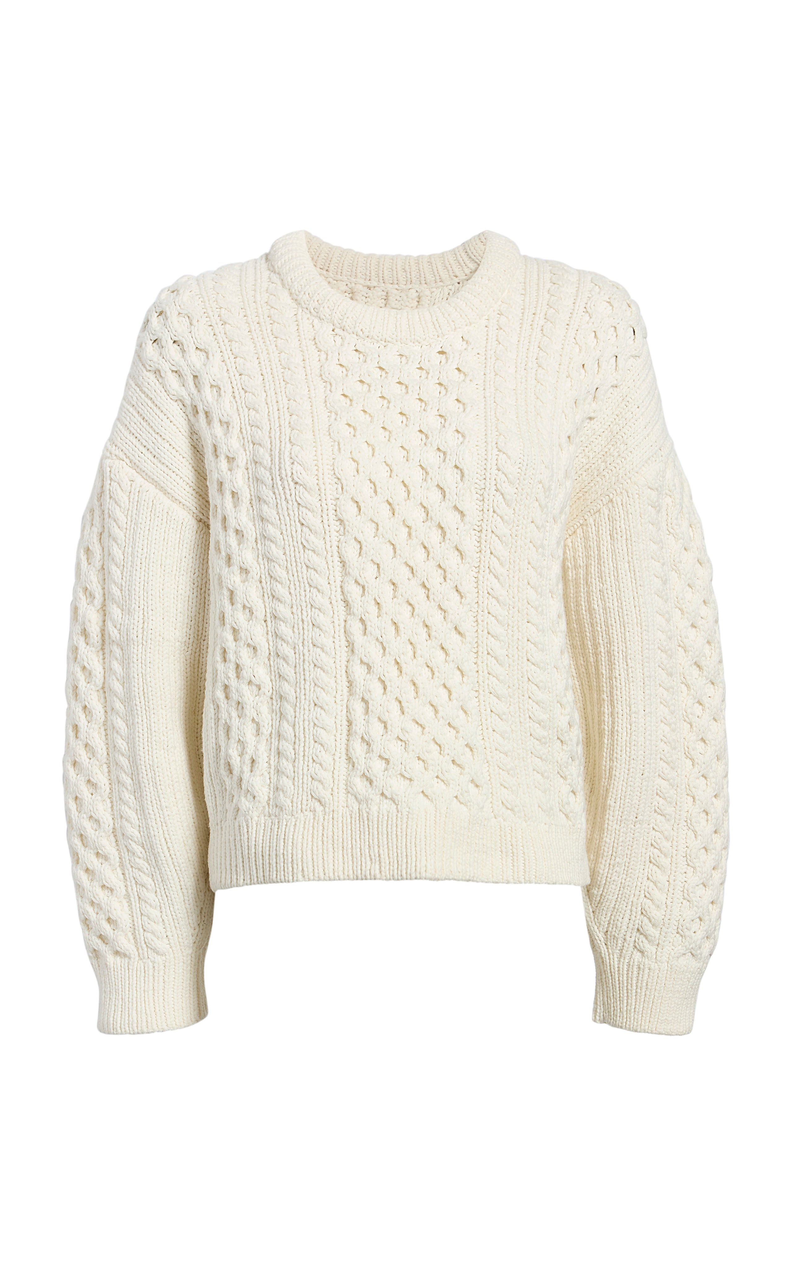 Cream colored clearance cable knit sweater