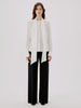 Another Tomorrow Bow Blouse in White – Viscose Women's Top