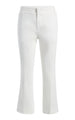 Another Tomorrow Crop Flare Trouser in Off White – Viscose Women's Trousers