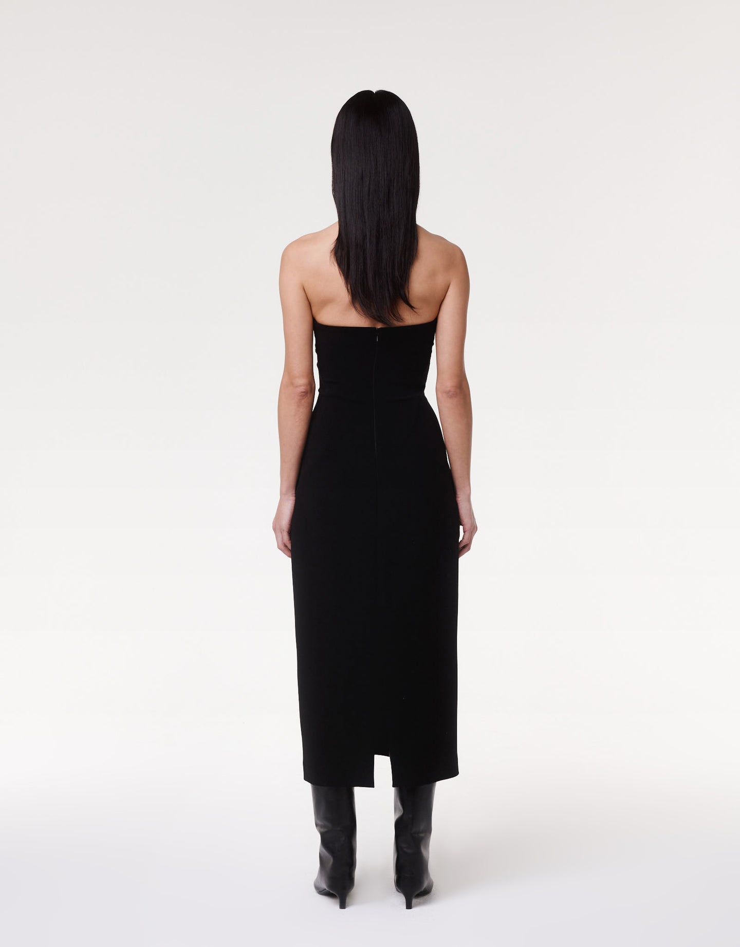 Another Tomorrow Women's Doppio Structured Midi Dress - Black - Size 2 Another Tomorrow Women's Doppio Structured Midi Dress - Black - Size 2