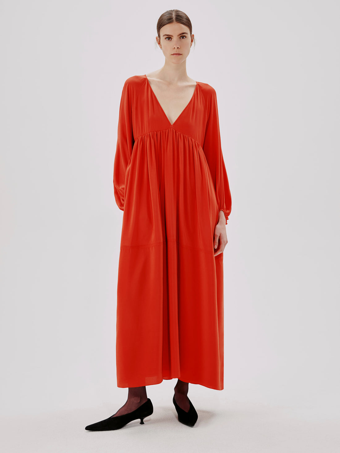 empire waist silk dress Empire Cocoon Dress