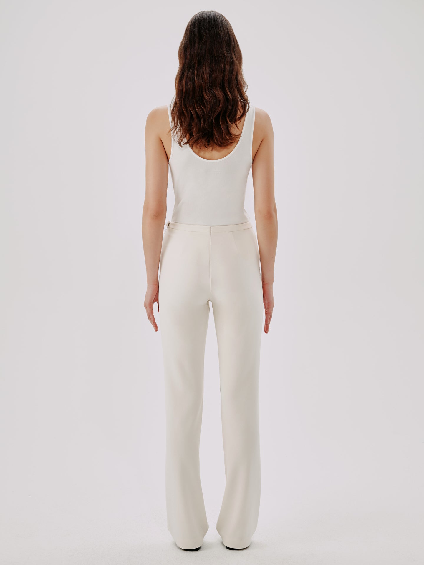 Another Tomorrow Jersey Pant in Cream – Viscose Women's Trousers