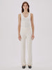 Another Tomorrow Jersey Pant in Cream – Viscose Women's Trousers