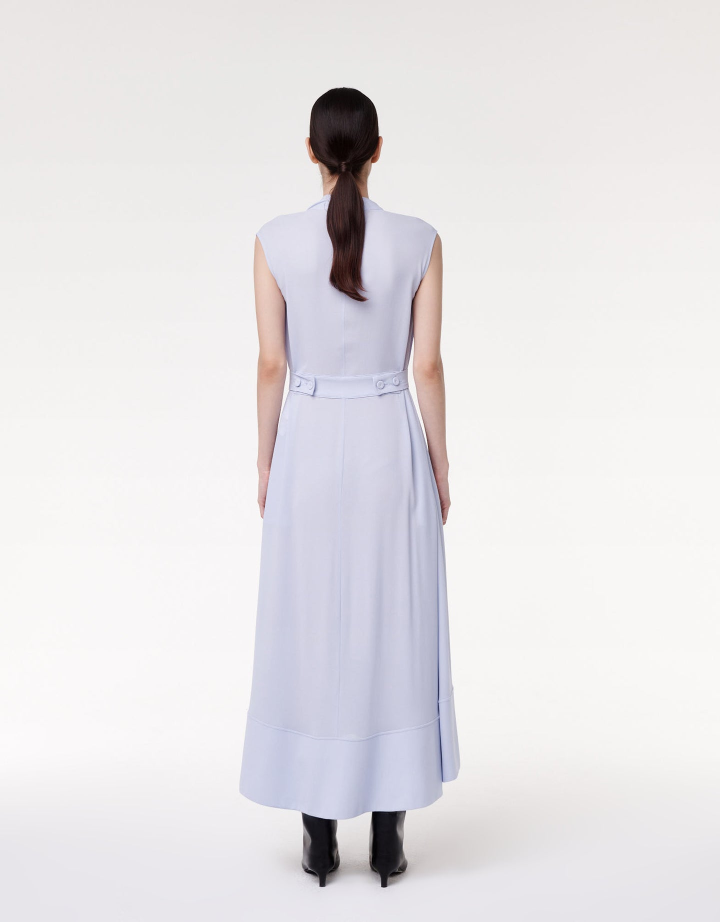 Another Tomorrow Gathered Neckline Dress in Lilac – Viscose Women's Dress
