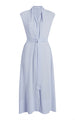Another Tomorrow Gathered Neckline Dress in Lilac – Viscose Women's Dress