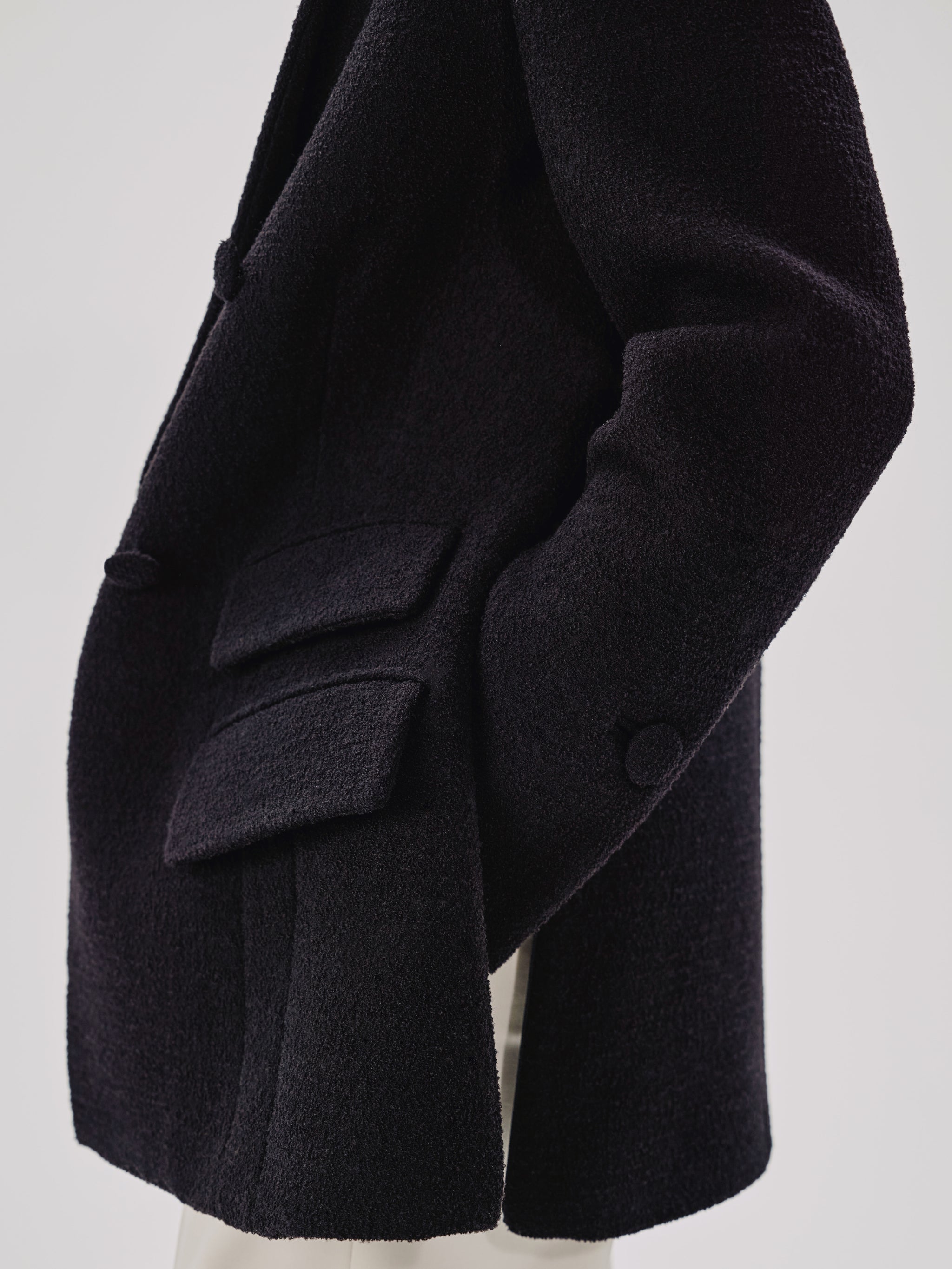 Navy 2024 boucle coat