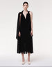 Another Tomorrow Silk Chiffon Scarf Dress in Black – Silk Women's Dress