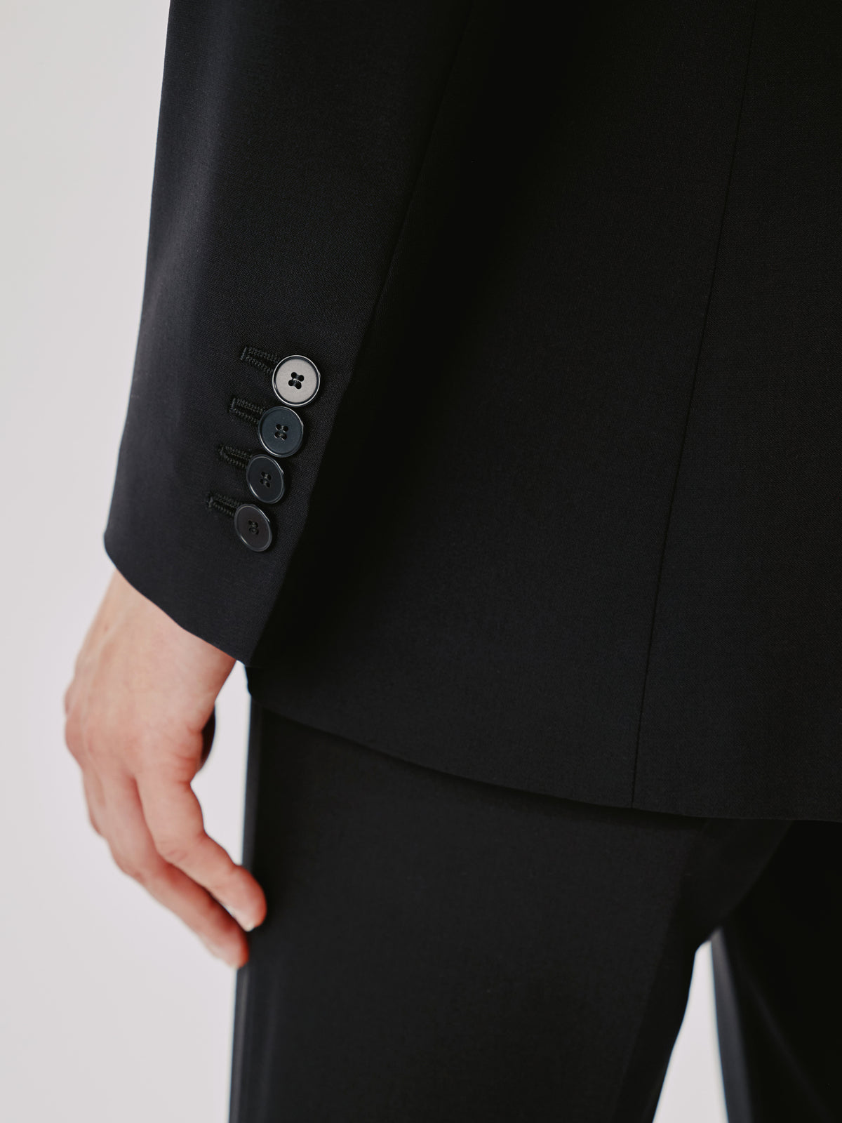 Another Tomorrow Single Button Jacket in Black – Wool Women's Jacket