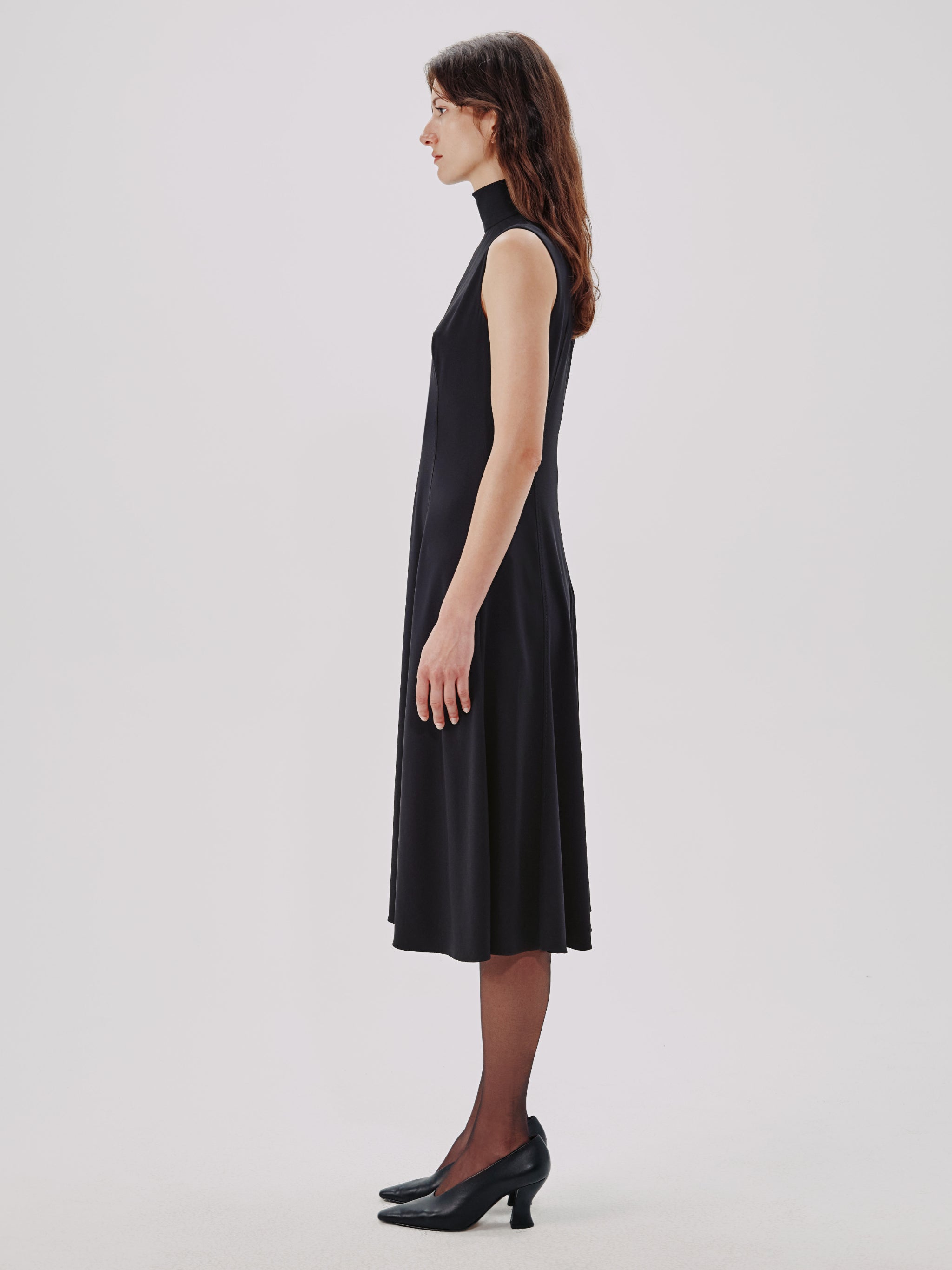 Turtleneck Flare Dress – Another Tomorrow